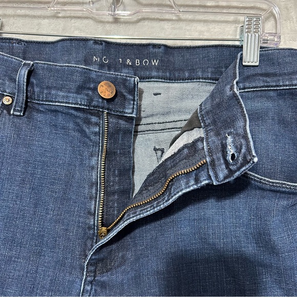 Mott & Bow Jeans Mens 36x32 Blue Straight Denim Dark Wash Stretch (36x29) Pants - Picture 3 of 10